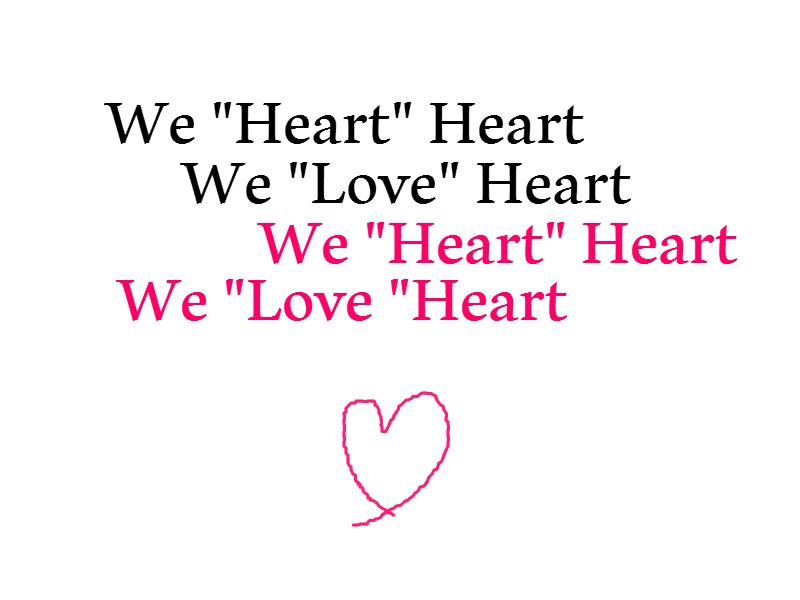 we heart heart we love heart
