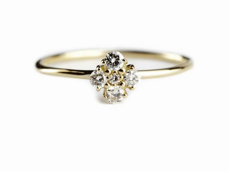 les desseins de DIEU 173r9 Flora Cinq Diamond Ring 