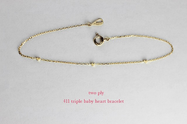 two ply411 triple baby heart bracelet