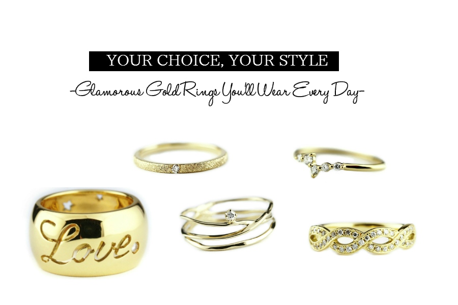 「人差し指あるいは中指に重宝するリング」   –Glamorous Gold Rings You’ll Wear Every Day–