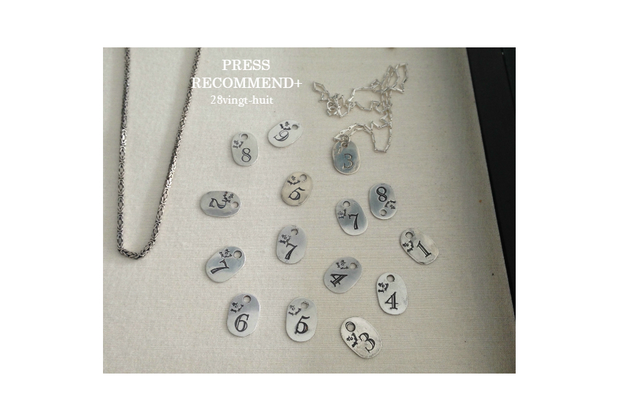 PRESS RECOMMEND+ Volume 15. 毎日売れている　メンズのナンバーネックレス　28vingt-huit 770 La Kabbalah Numero