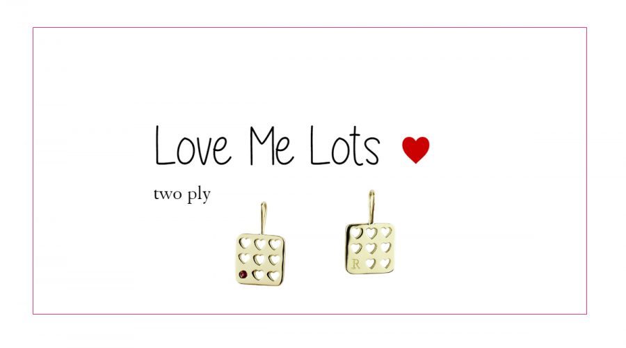 好きなイニシャル、ナンバーや誕生石でカスタマイズできるチャーム　★スペシャル・ジュエリー★   　 -two ply “love me lots” charm-